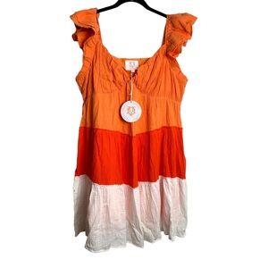 Victoria Dunn Lounge NEW! Gauze Colorblock Flowy Summer Dress NWT SZXL